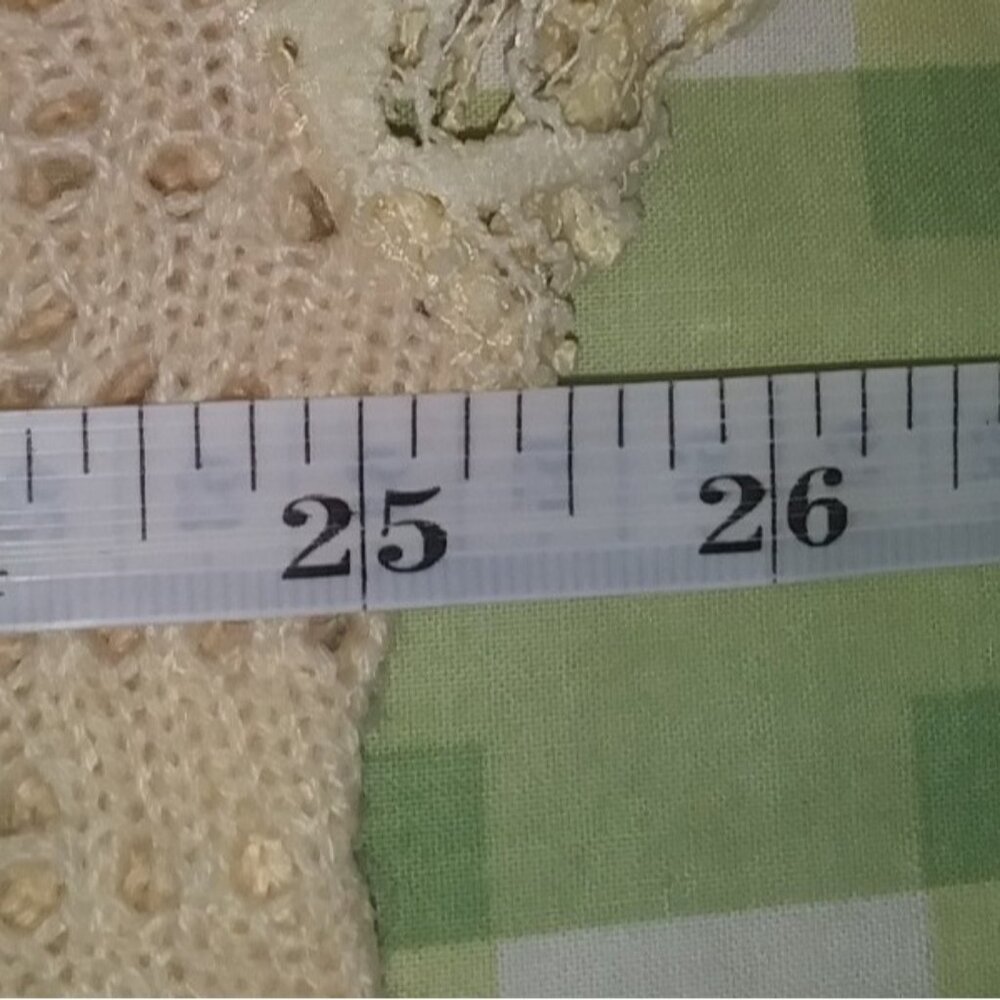 Source Unknown Women's Beautiful Cream Crochet & … - image 5